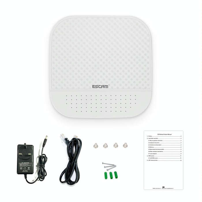 ESCAM PVR204 1080P 4CH+2CH ONVIF NVR Digital Video Recorder with 2CH Cloud Channel for IP Camera ...