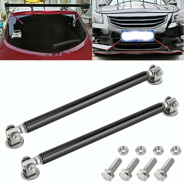 2 PCS Car Modification Adhesive Surrounded Rod Lever Front and Rear Bars Fixed Front Lip Back Sho...