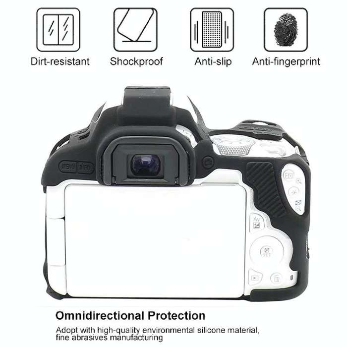 For Canon EOS 250D Soft Silicone Protective Case (Camouflage)
