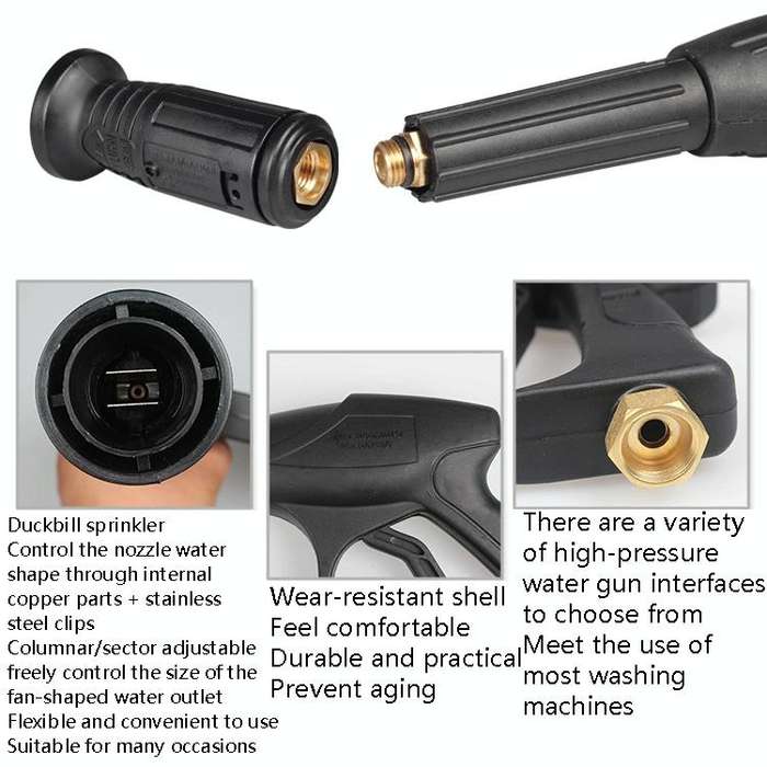 35cm Hand-Filled Car Wash Machine High-Pressure Brush Head Copper Spool Adjustable Nozzle, Specif...