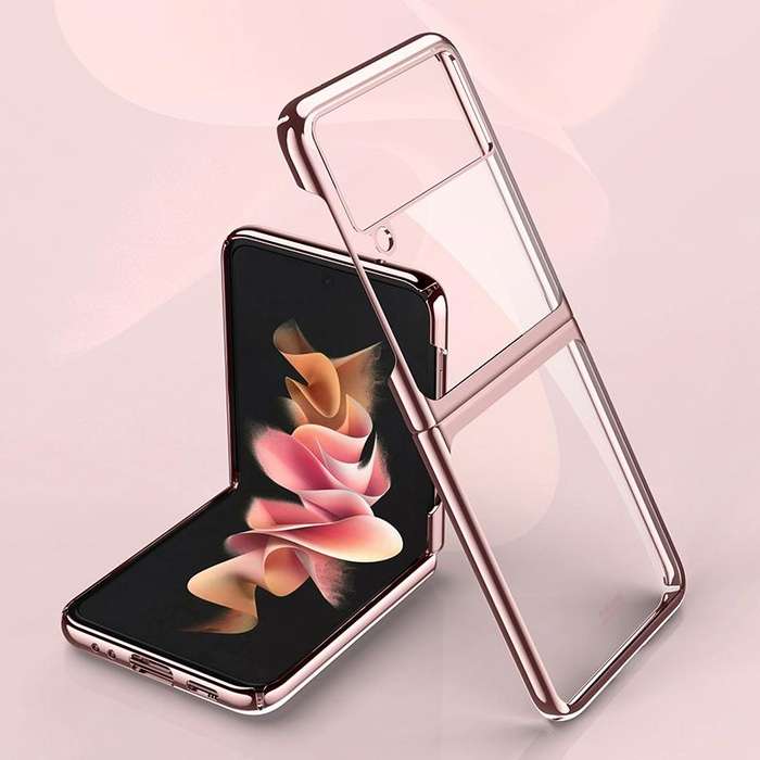 For Samsung Galaxy Z Flip3 5G Symphony Plating PC Shockproof Protective Case(Rose Gold)