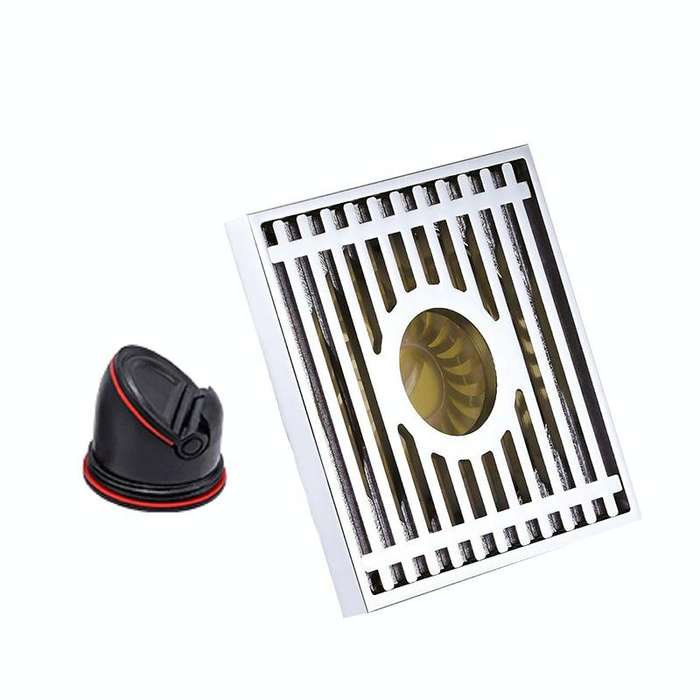 Full Copper Odor Proof Floor Drain, Style: K7004 Chrome Plated Dual Use+Straight Row