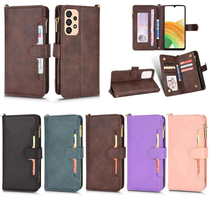 For Samsung Galaxy A33 5G Litchi Texture Zipper Leather Phone Case(Green)