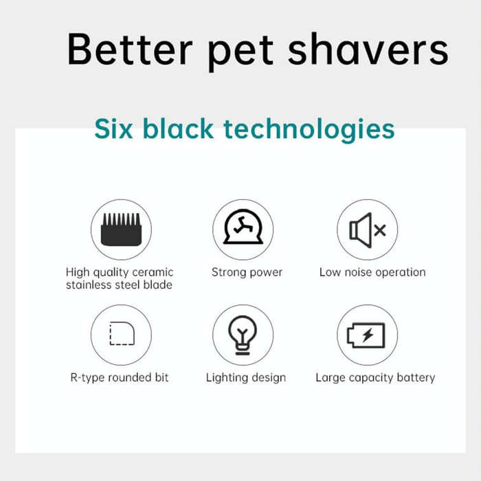 VGR V-208 Professional Pet Barber Electric Hair Clipper (Red)