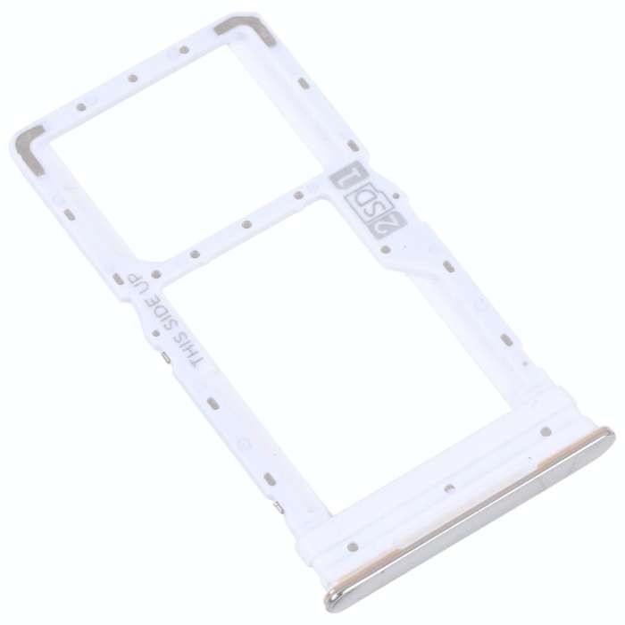 For Motorola Moto G52 SIM Card Tray + SIM / Micro SD Card Tray (Silver)