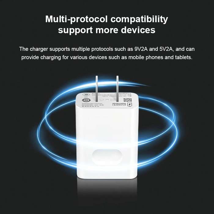 Original Huawei CP404 USB Interface Super Fast Charging Charger (Max 22.5W SE) with 3A USB to USB...