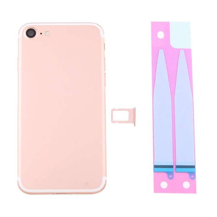 Battery Back Cover Assembly with Card Tray for iPhone 7(Rose Gold)