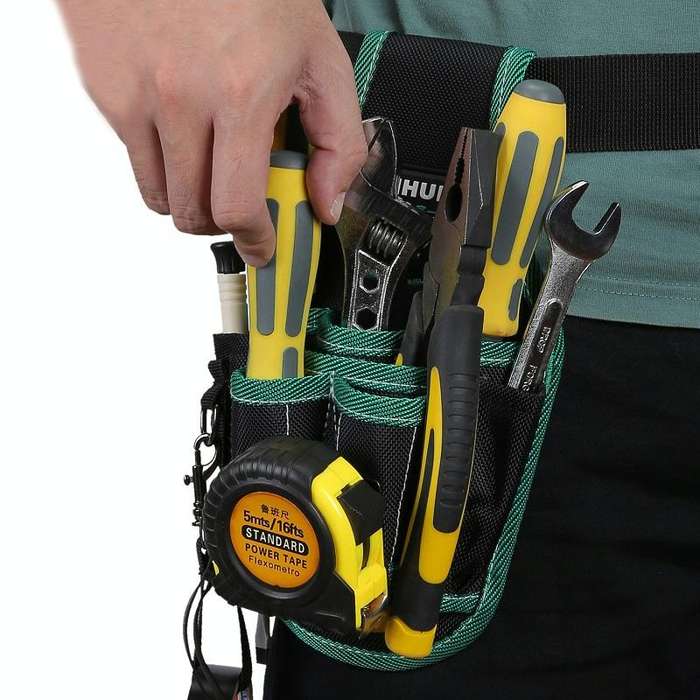 WINHUNT Multifunctional Canvas Electrician Tool Durable Storage Bag, Series: WH142