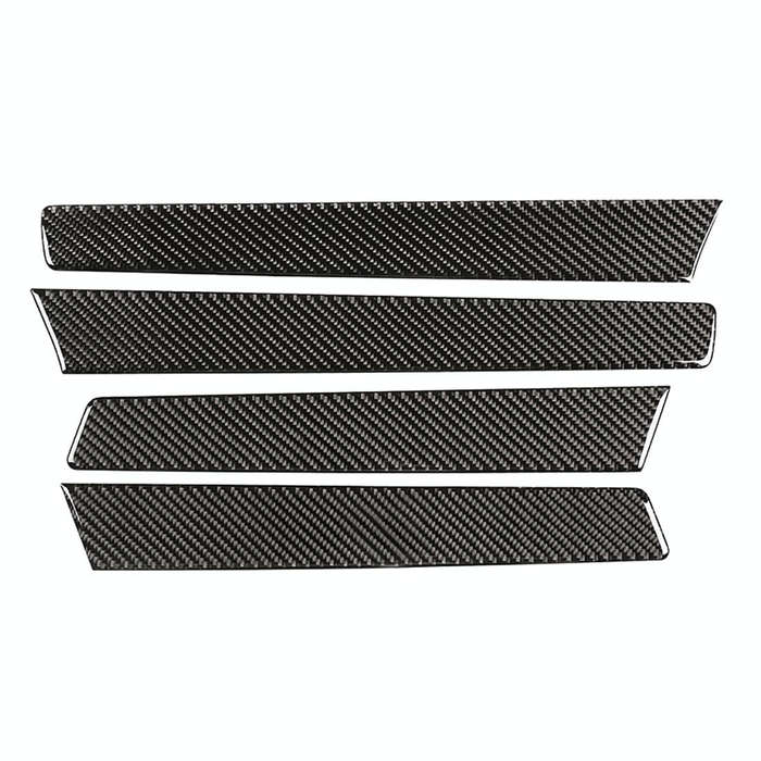4 PCS Car Carbon Fiber Door Panel Decorative Sticker for Volkswagen Touareg 2011-2018