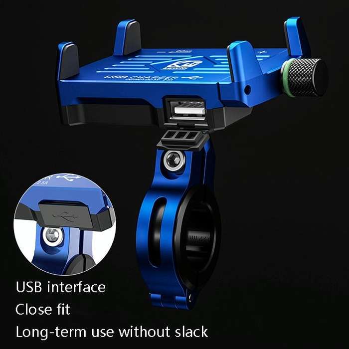 Kewig M6 Aluminum Alloy Motorcycle Mobile Phone Bracket Rechargeable With Switch Waterproof Stabl...