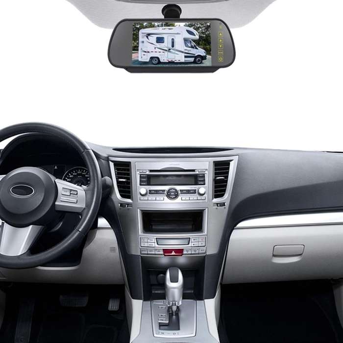 PZ478 Car Waterproof 170 Degree Brake Light View Camera + 7 inch Rearview Monitor for Chevrolet E...