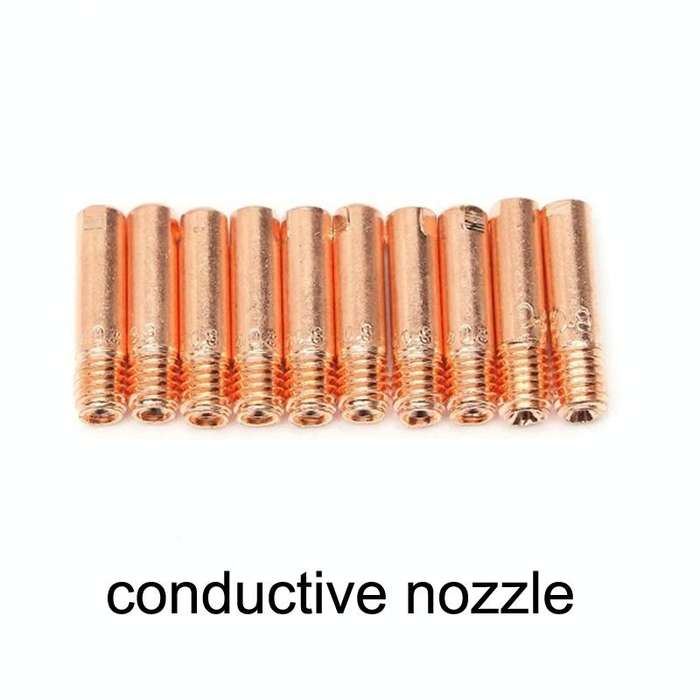 18 PCS / Set Welding Needle Point Vover Nozzle Kit Gas Shielded Welding Conductive Nozzle
