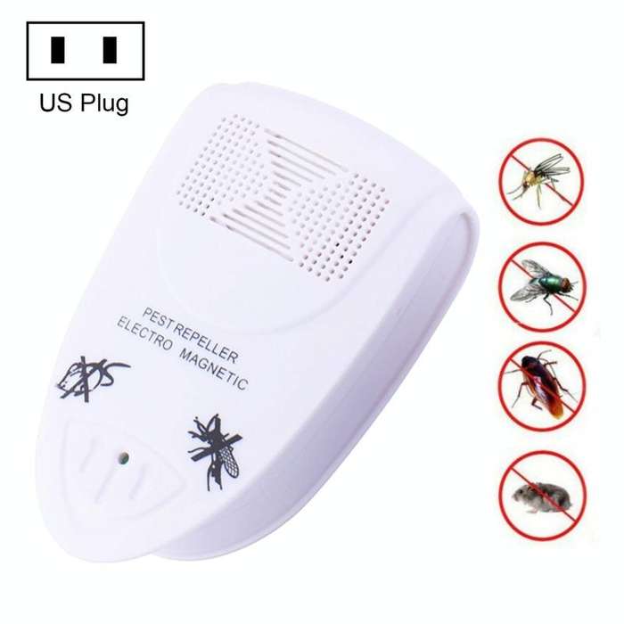 Ultrasonic Pest Repeller Electro Magnetic(White)