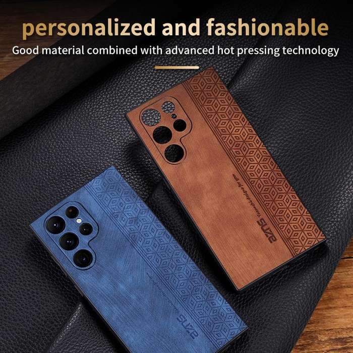 For Samsung Galaxy S23 Ultra 5G AZNS 3D Embossed Skin Feel Phone Case(Dark Green)