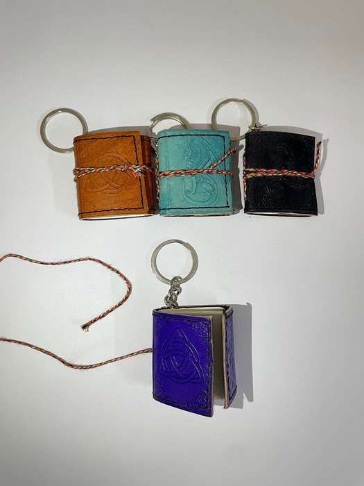 Mini Leather Pocket Journals, Set of 2 | Handmade | 5x5 cm | Keychain Included, Gifts idea, Gift ...