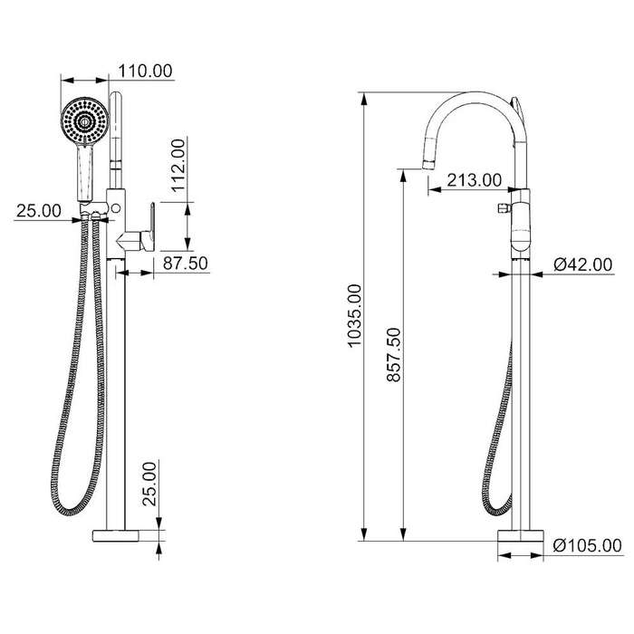 Cobra Seine Freestanding Bath Mixer