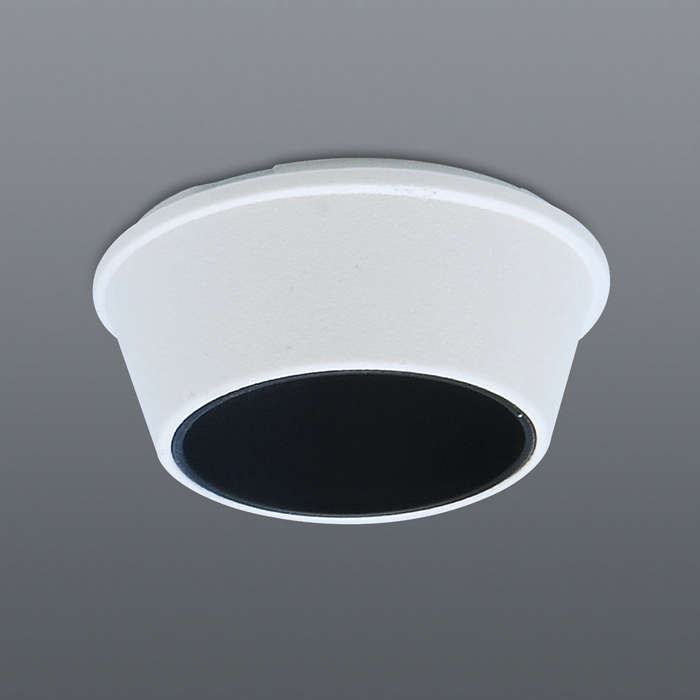 Spazio Lone Cowl Downlight - White / Black Insert