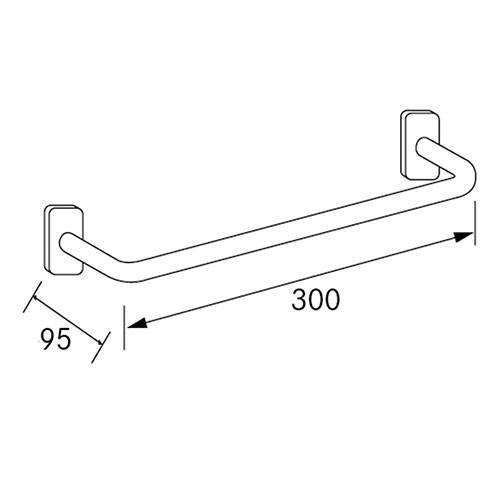 Franke CNTX300 Straight Grab Rail - Polished Stainless Steel