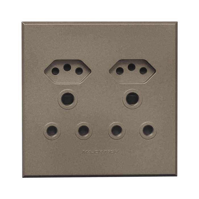 VETi 3 Double RSA & Slimline Combo Unswitched Socket 4 x 4