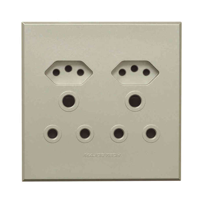 VETi 3 Double RSA & Slimline Combo Unswitched Socket 4 x 4