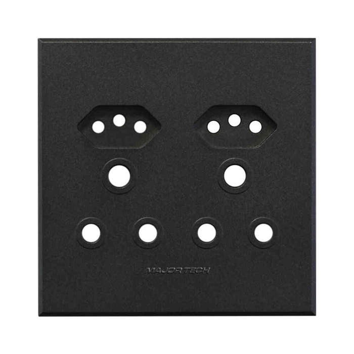 VETi 3 Unswitched Combo Socket Cover Plate 4 x 4