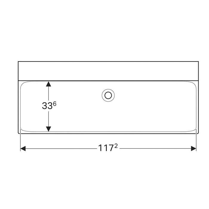 Geberit Xeno² Rectangular Wall-Hung Basin 1200mm
