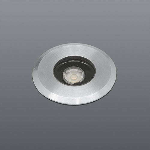 Spazio Neo Large Recessed Warm White Ground Light - Silver