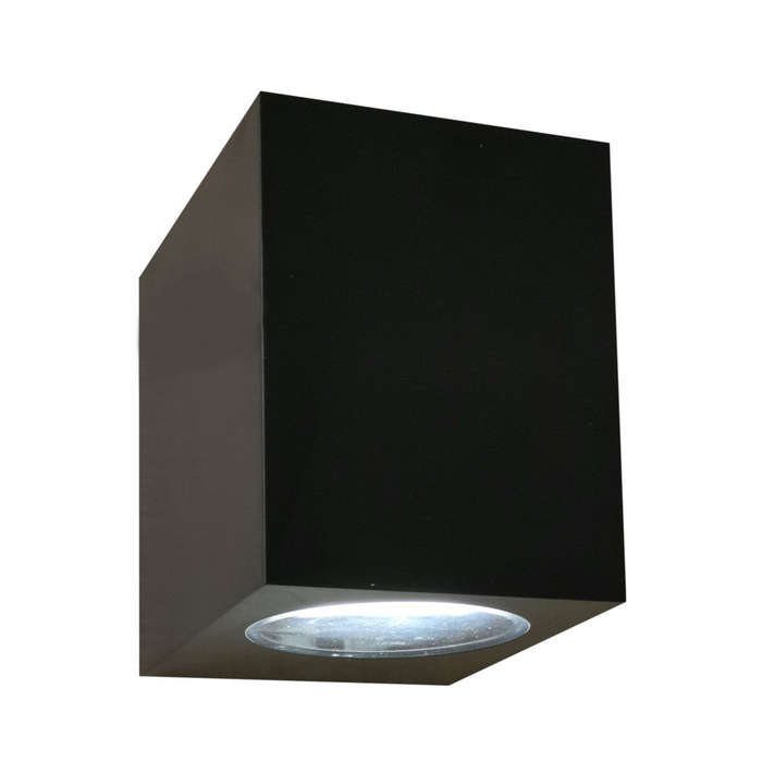 K. Light Coastal Square Down Facing Wall Light - Black