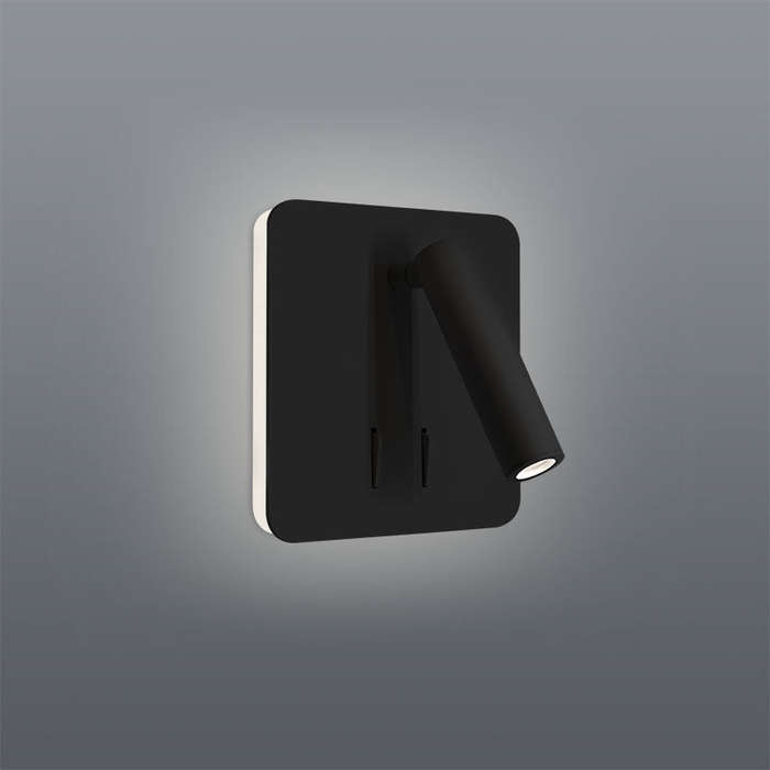 Spazio Spin Square Metal Reading Light 3W 220lm 3000K