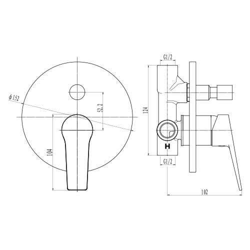 Franke Aspera Concealed Shower Mixer - Chrome