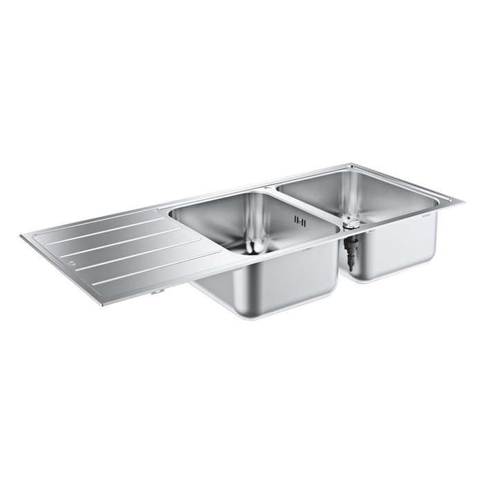 GROHE K500 Double Bowl Inset Sink Stainless Steel