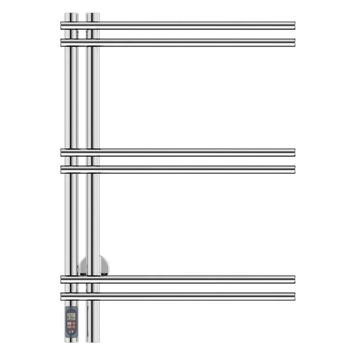Bathroom Butler Loft Twin 6 Bar Straight Heated Towel Rail with TDC Timer