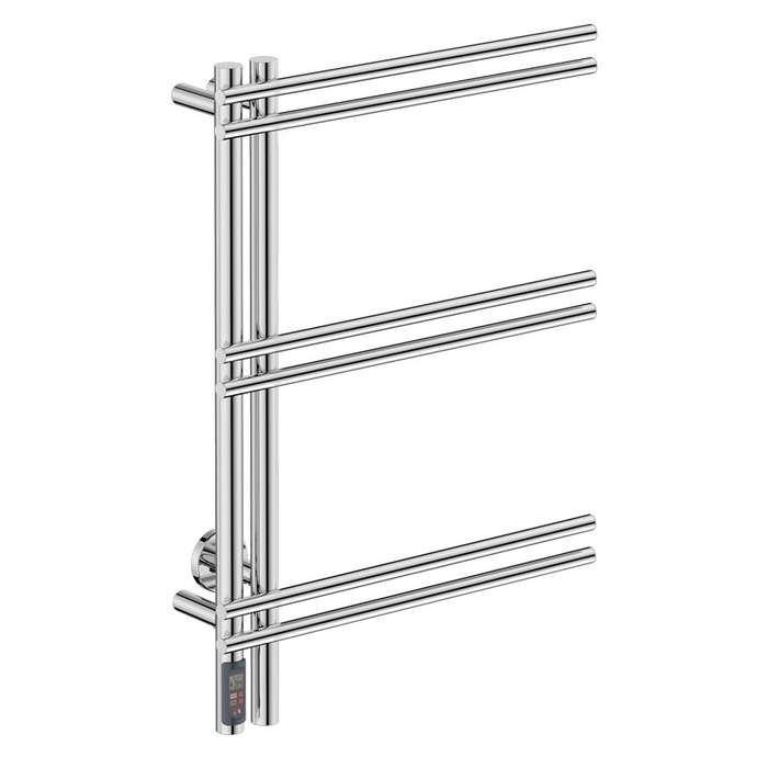 Bathroom Butler Loft Twin 6 Bar Straight Heated Towel Rail with TDC Timer