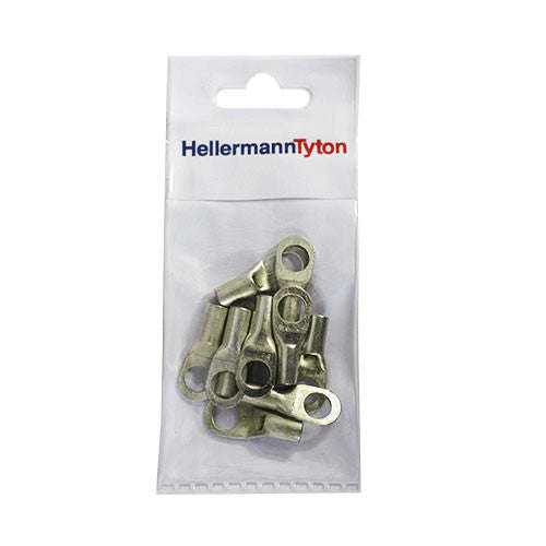 HellermannTyton Standard Cable Lugs HTB168 16mm Cable Size 8mm Stud (10)