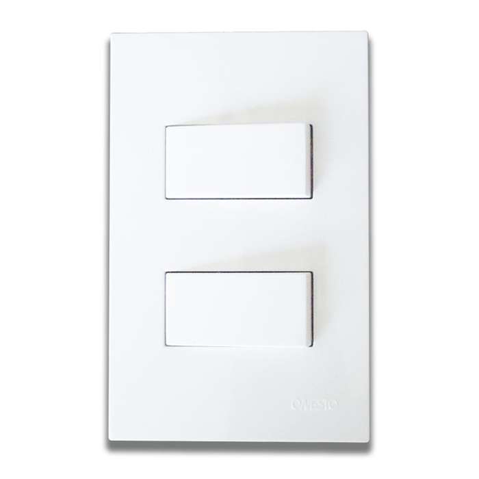 Onesto Matrix Small 2 Lever 1-Way Light Switch 4 x 2