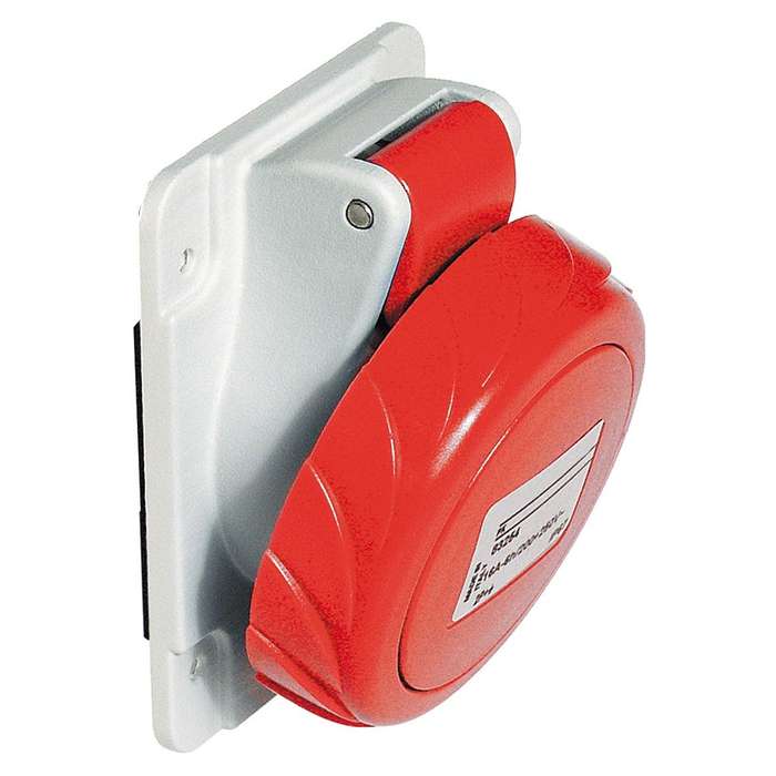 Schneider Pratika 5 Pin Industrial Panel Mounted Angled Socket Waterproof