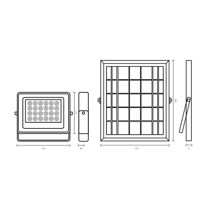 Spazio Sunwave 4W Solar Floodlight