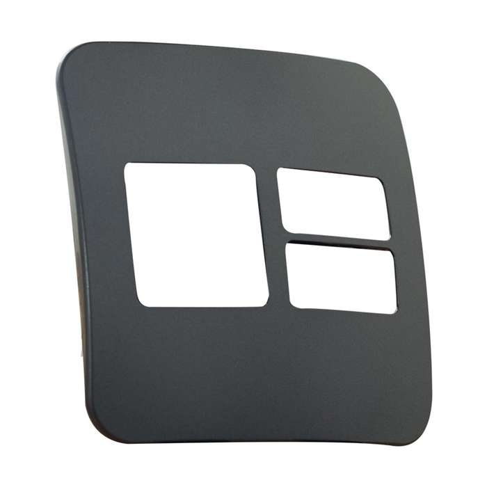 VETi 1 2 Horizontal & 1 Wide Module Cover Plate 4 x 4 - Black Trim