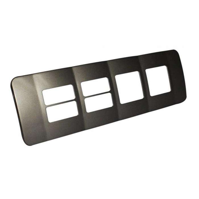 VETi 1 Omni Cluster 4 Horizontal & 2 Wide Module Cover Plate - Black Trim