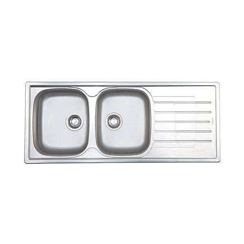 Franke Cascade CDX621-120 Stainless Steel Double Bowl Inset Sink 500x1200mm