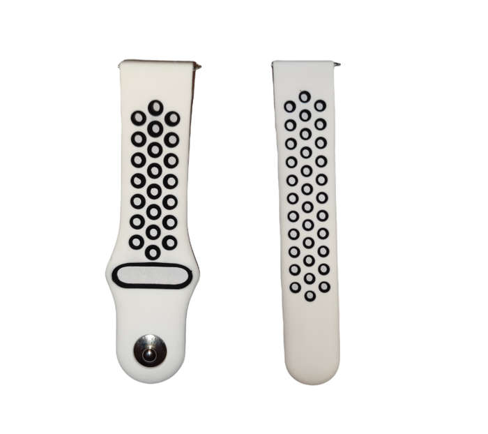 Silicone Watch Strap for Fitbit Versa - White & Black