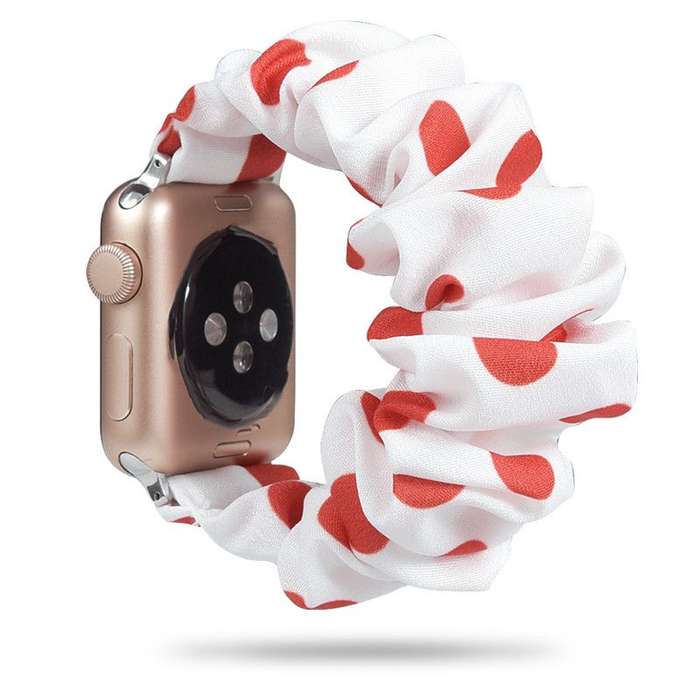 Red Polka dot Scrunchie watch strap For Apple watch series 3 4