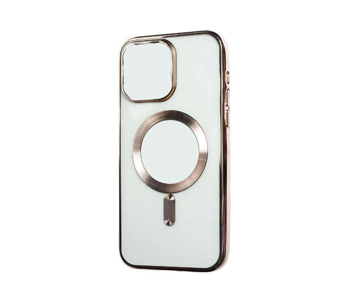 Electroplated MagSafe Cover Built-in Clear Lens Protector for iPhone 15 plus