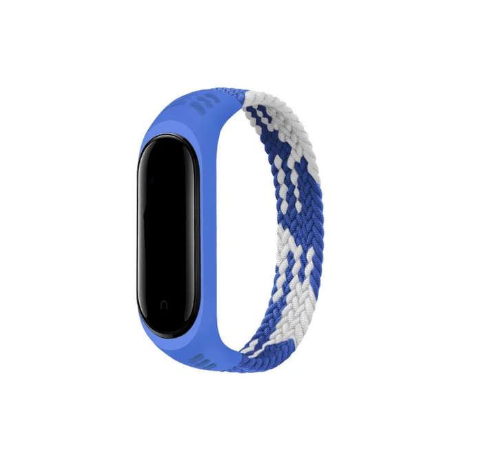 Elastic Nylon Braided Solo Loop Watch Strap For Xiaomi Mi band 6 5 4 3