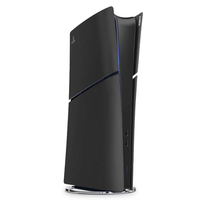 SkinNit Decal Sticker Skin For PS5 Slim Digital : Matte Black