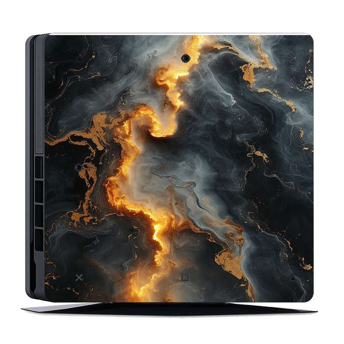 Decal Skin Sticker for PS4 Slim: Marbled Deep Glow