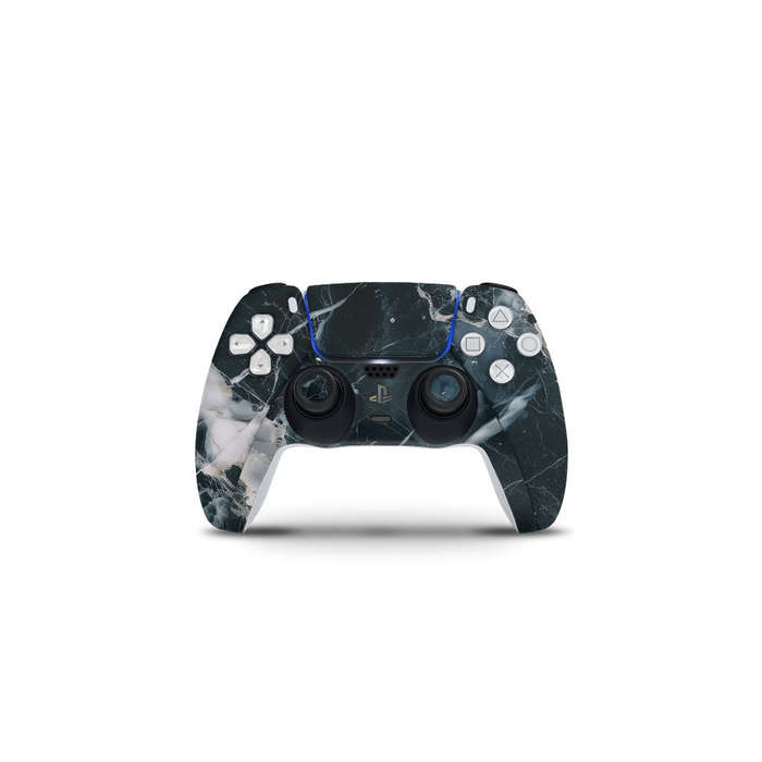 Decal Sticker Skin For PS5 Digital: Marble White & Black