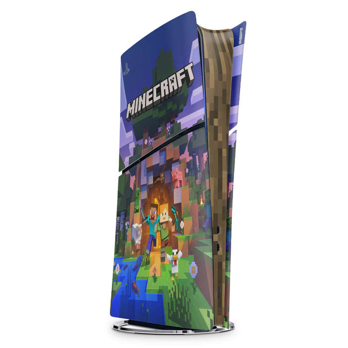 SkinNit Decal Sticker Skin For PS5 Slim Digital : Minecraft