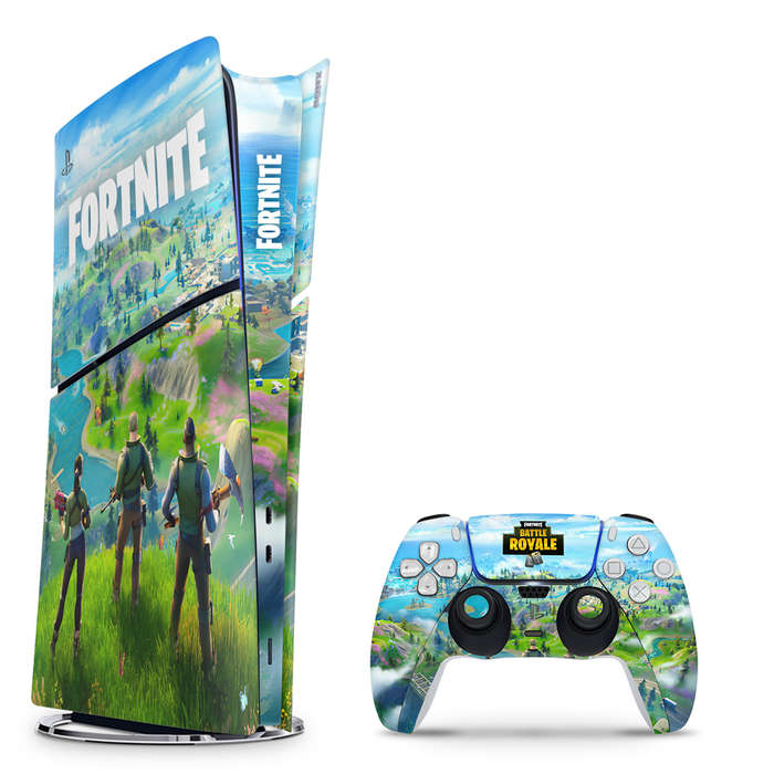 SkinNit Decal Sticker Skin For PS5 Slim Digital : Fortnite