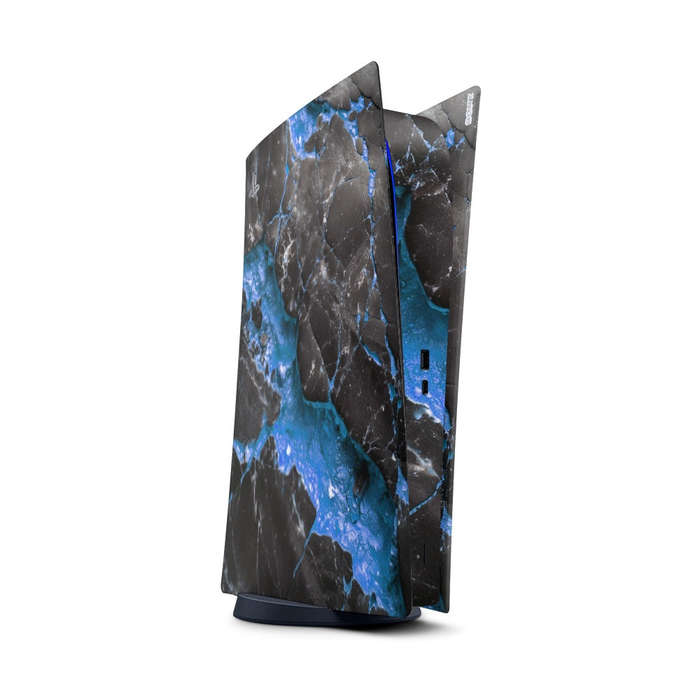 Decal Sticker Skin For PS5 Digital: Carbon Stone Blue